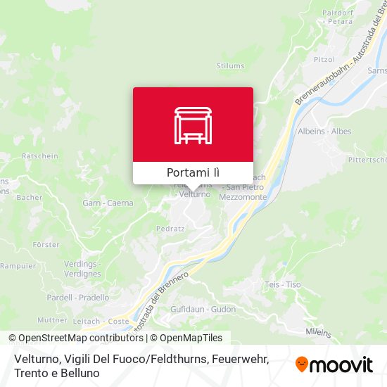 Mappa Velturno, Vigili Del Fuoco / Feldthurns, Feuerwehr