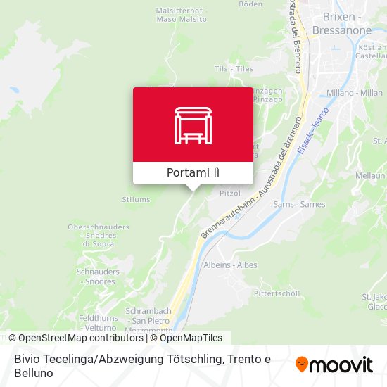 Mappa Bivio Tecelinga / Abzweigung Tötschling