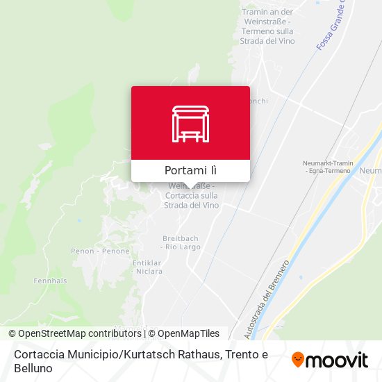 Mappa Cortaccia Municipio / Kurtatsch Rathaus