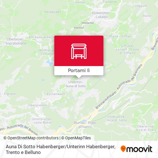 Mappa Auna Di Sotto Habenberger / Unterinn Habenberger