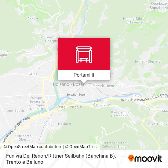 Mappa Funivia Del Renon / Rittner Seilbahn (Banchina B)