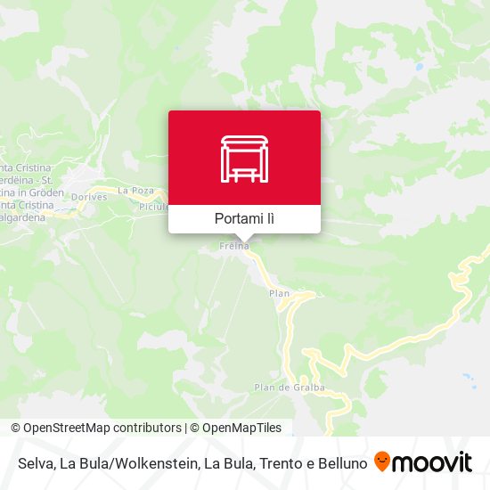 Mappa Selva, La Bula / Wolkenstein, La Bula