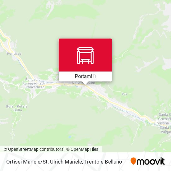 Mappa Ortisei Mariele / St. Ulrich Mariele