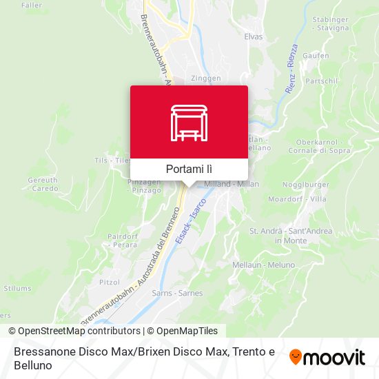 Mappa Bressanone Disco Max / Brixen Disco Max