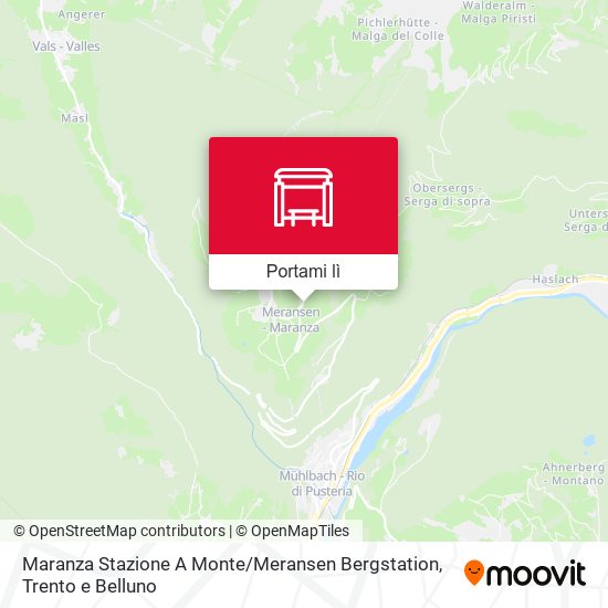 Mappa Maranza Stazione A Monte / Meransen Bergstation
