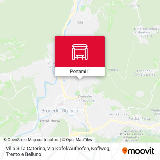 Mappa Villa S.Ta Caterina, Via Kofel / Aufhofen, Koflweg