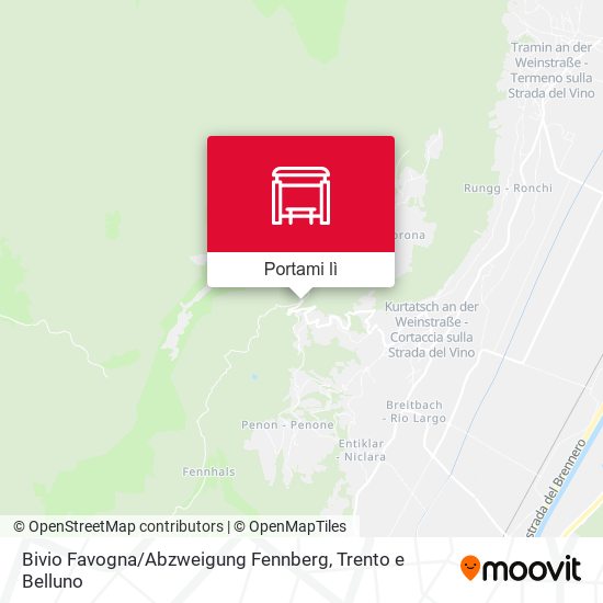 Mappa Bivio Favogna / Abzweigung Fennberg