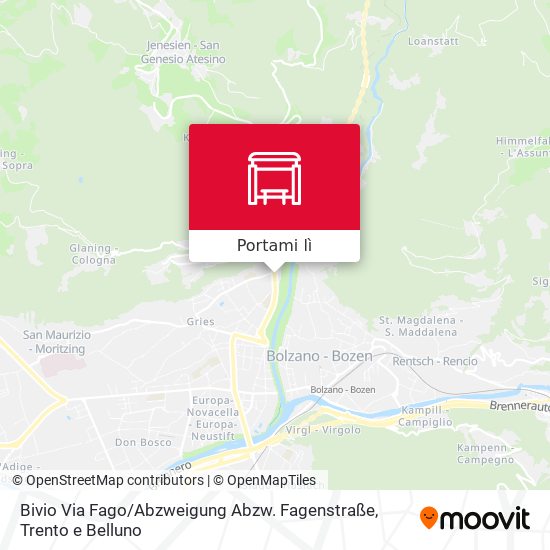 Mappa Bivio Via Fago / Abzweigung Abzw. Fagenstraße