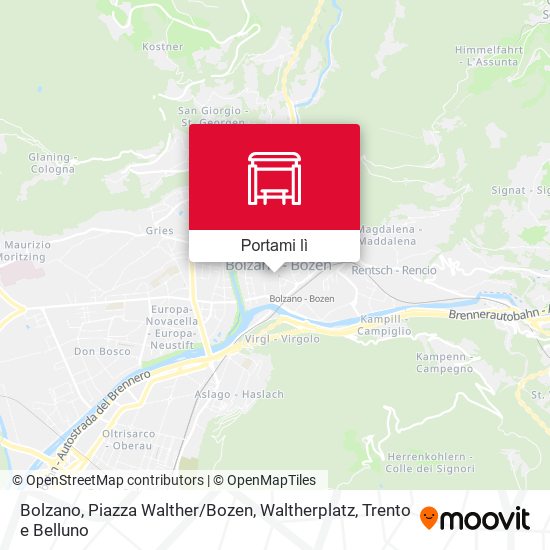 Mappa Bolzano, Piazza Walther / Bozen, Waltherplatz