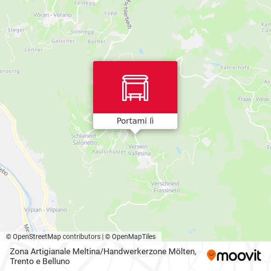 Mappa Zona Artigianale Meltina / Handwerkerzone Mölten