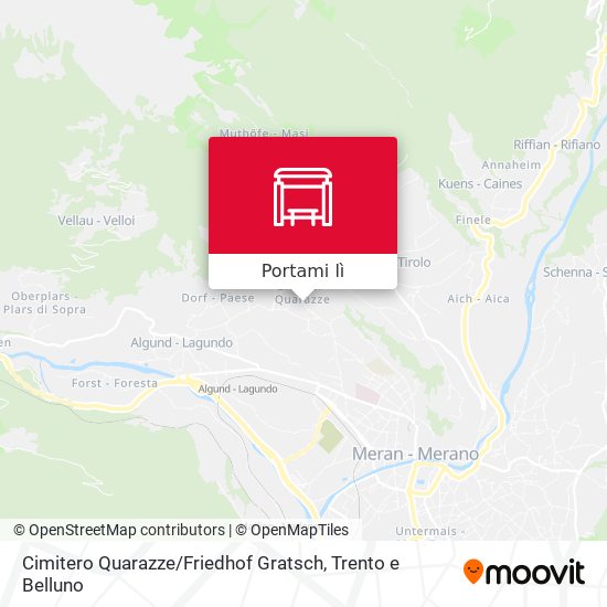 Mappa Cimitero Quarazze / Friedhof Gratsch