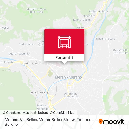 Mappa Merano, Via Bellini / Meran, Bellini-Straße