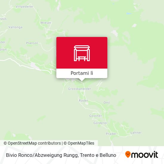 Mappa Bivio Ronco/Abzweigung Rungg