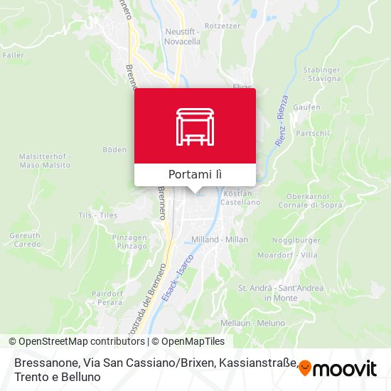 Mappa Bressanone, Via San Cassiano / Brixen, Kassianstraße