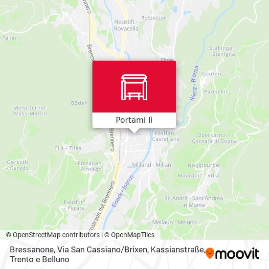 Mappa Bressanone, Via San Cassiano / Brixen, Kassianstraße