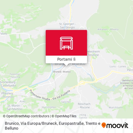 Mappa Brunico, Via Europa / Bruneck, Europastraße