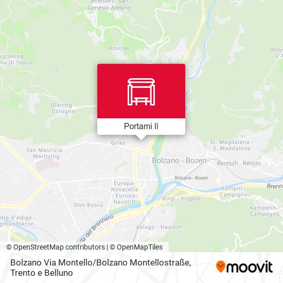 Mappa Bolzano Via Montello / Bolzano Montellostraße