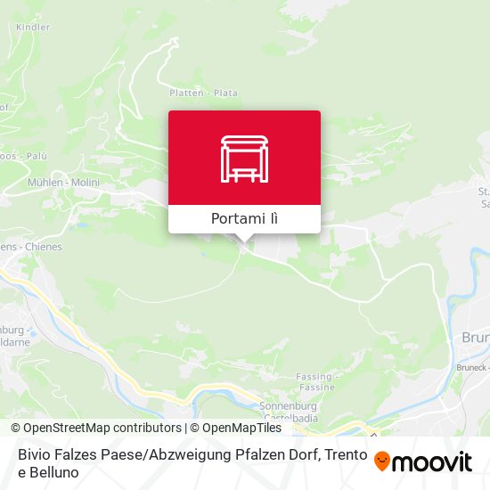 Mappa Bivio Falzes Paese / Abzweigung Pfalzen Dorf