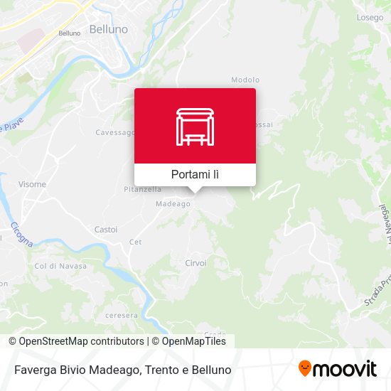Mappa Faverga Bivio Madeago