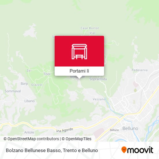 Mappa Bolzano Bellunese Basso