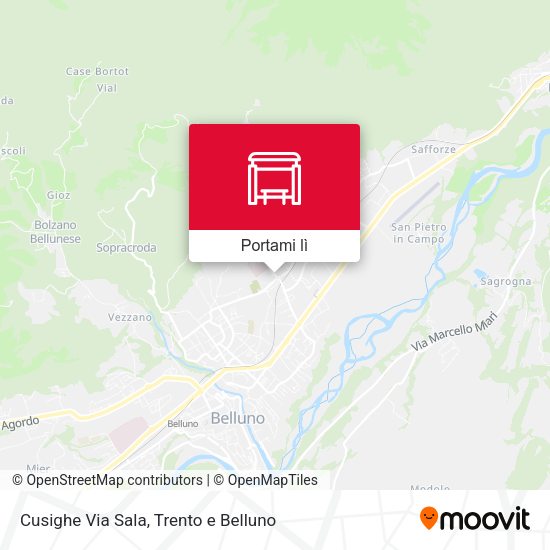 Mappa Cusighe Via Sala