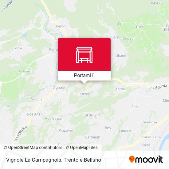 Mappa Vignole La Campagnola