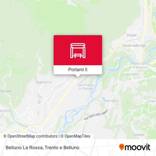 Mappa Belluno La Rossa