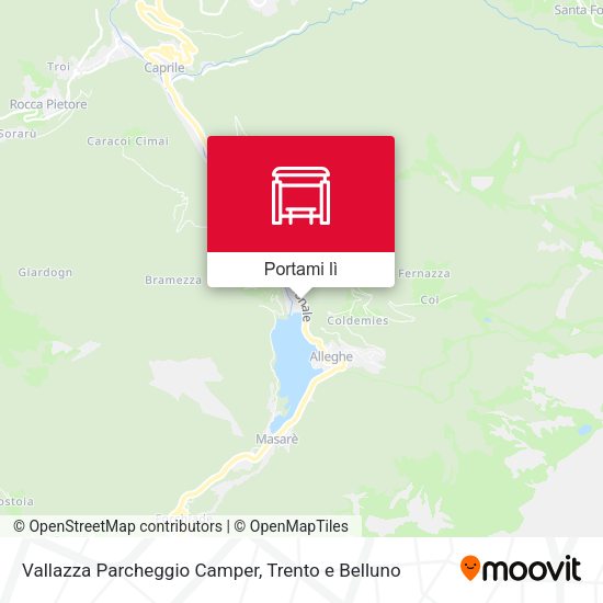 Mappa Vallazza Parcheggio Camper