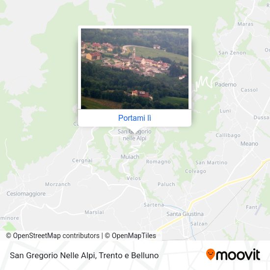 Mappa San Gregorio Nelle Alpi