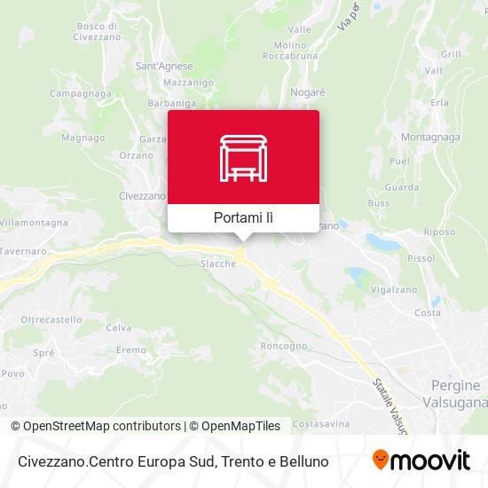 Mappa Civezzano.Centro Europa Sud