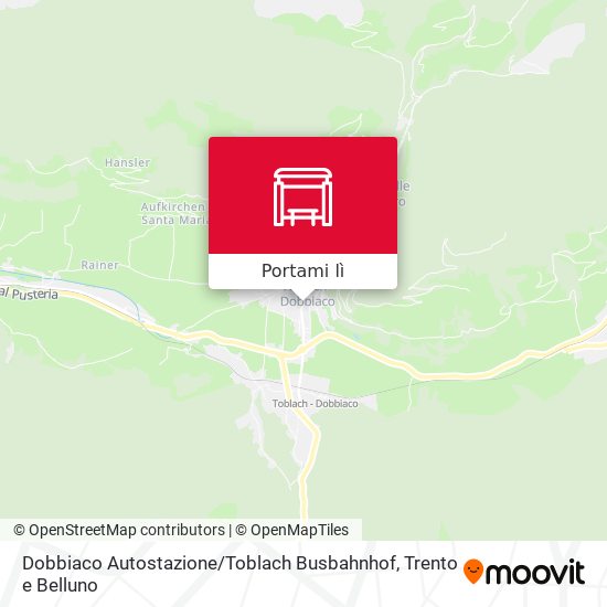 Mappa Dobbiaco Autostazione / Toblach Busbahnhof
