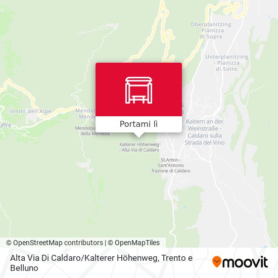 Mappa Alta Via Di Caldaro / Kalterer Höhenweg