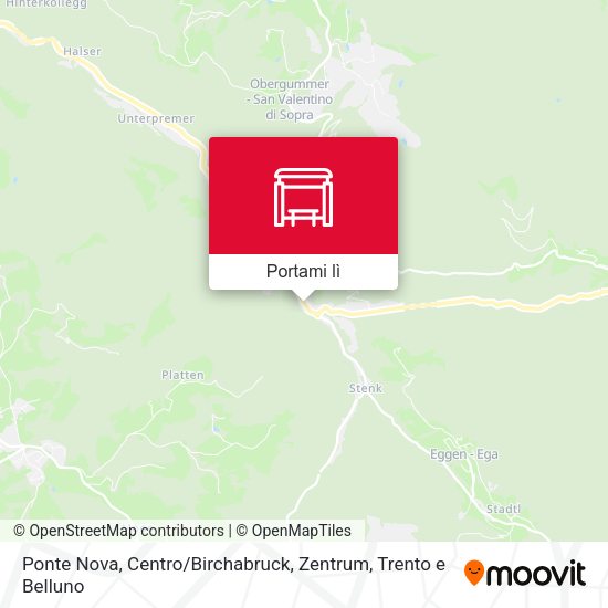 Mappa Ponte Nova, Centro / Birchabruck, Zentrum
