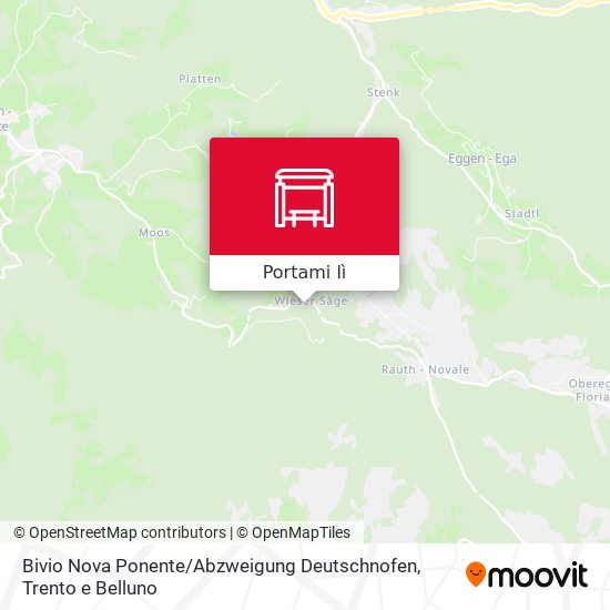 Mappa Bivio Nova Ponente / Abzweigung Deutschnofen