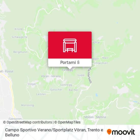 Mappa Campo Sportivo Verano / Sportplatz Vöran