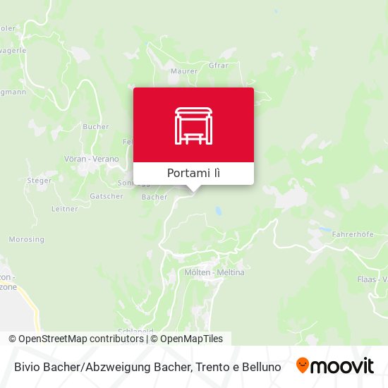 Mappa Bivio Bacher/Abzweigung Bacher