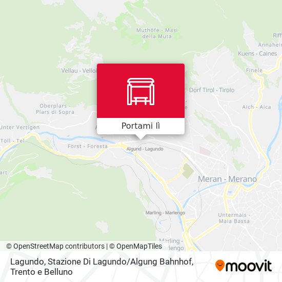Mappa Lagundo, Stazione Di Lagundo / Algung Bahnhof