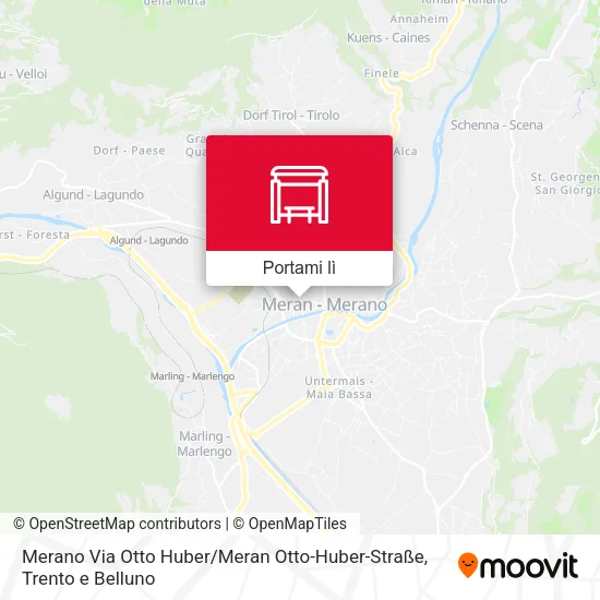Mappa Merano Via Otto Huber / Meran Otto-Huber-Straße
