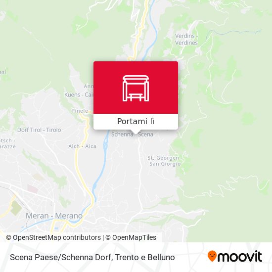 Mappa Scena Paese/Schenna Dorf