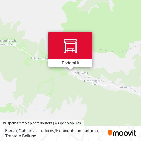 Mappa Fleres, Cabinovia Ladurns / Kabinenbahn Ladurns