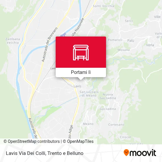 Mappa Lavis Via Dei Colli