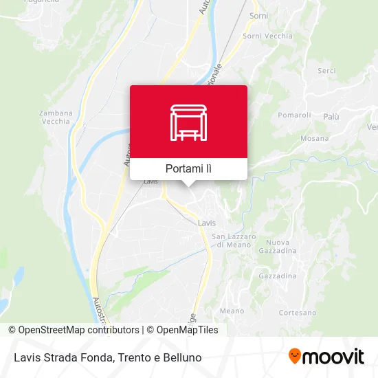 Mappa Lavis Strada Fonda