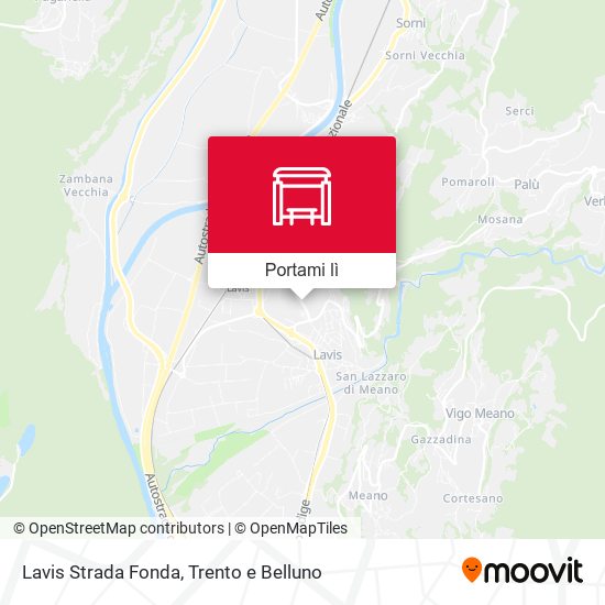 Mappa Lavis Strada Fonda