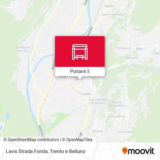 Mappa Lavis Strada Fonda