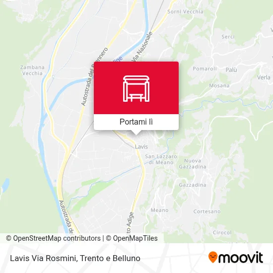 Mappa Lavis Via Rosmini