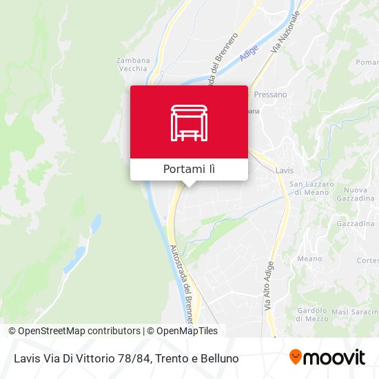 Mappa Lavis Via Di Vittorio 78/84