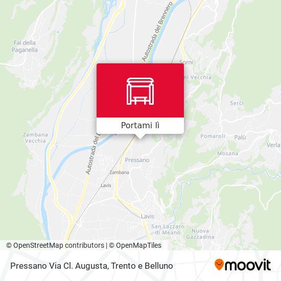 Mappa Pressano Via Cl. Augusta