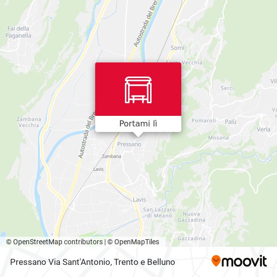 Mappa Pressano Via Sant'Antonio
