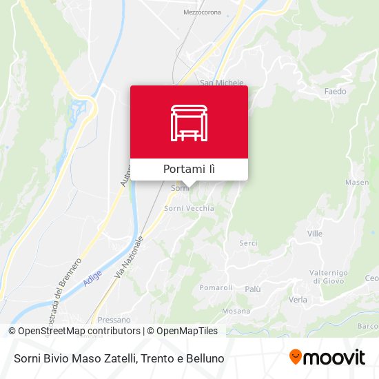 Mappa Sorni Bivio Maso Zatelli