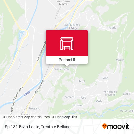 Mappa Sp.131 Bivio Laste